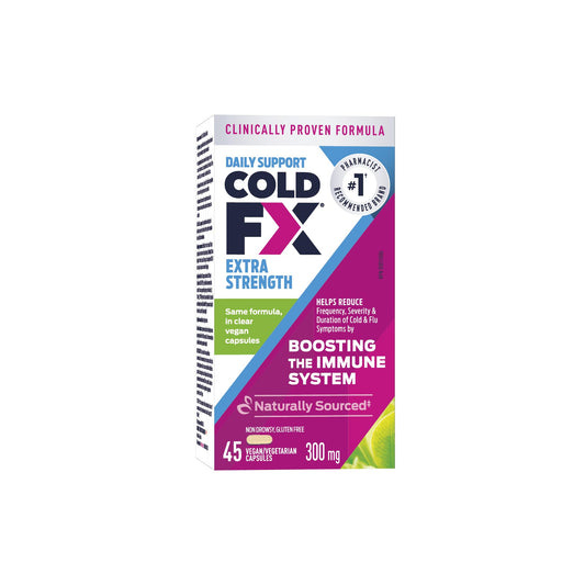 COLD-FX Extra Strength Natural, Health Product, North American Ginseng Extract, Helps reduce the frequency of cold and flu symptoms when taken daily, 45 Vegan Capsules