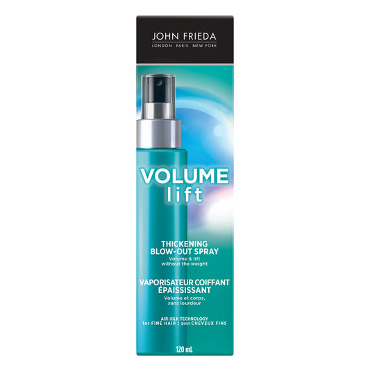 John Frieda Volume Lift Fine To Full Blow Out Spray for Fuller Styled Hair, 120 ml | Made in Canada