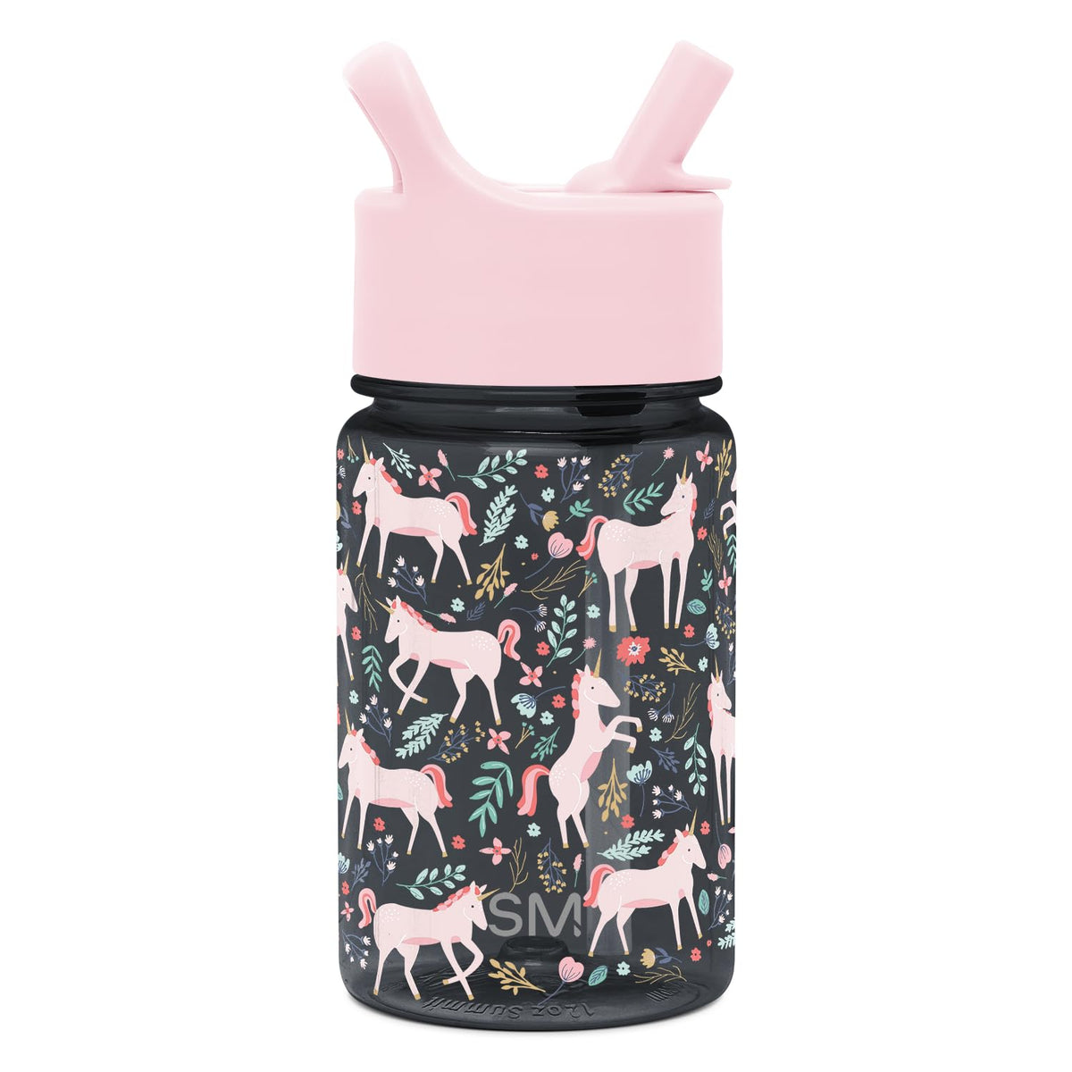 Simple Modern Kids Water Bottle with Straw | Leak Proof Tritan Plastic BPA-Free for Toddler, Girls, Boys | Summit Collection | 12oz | Unicorn Fields