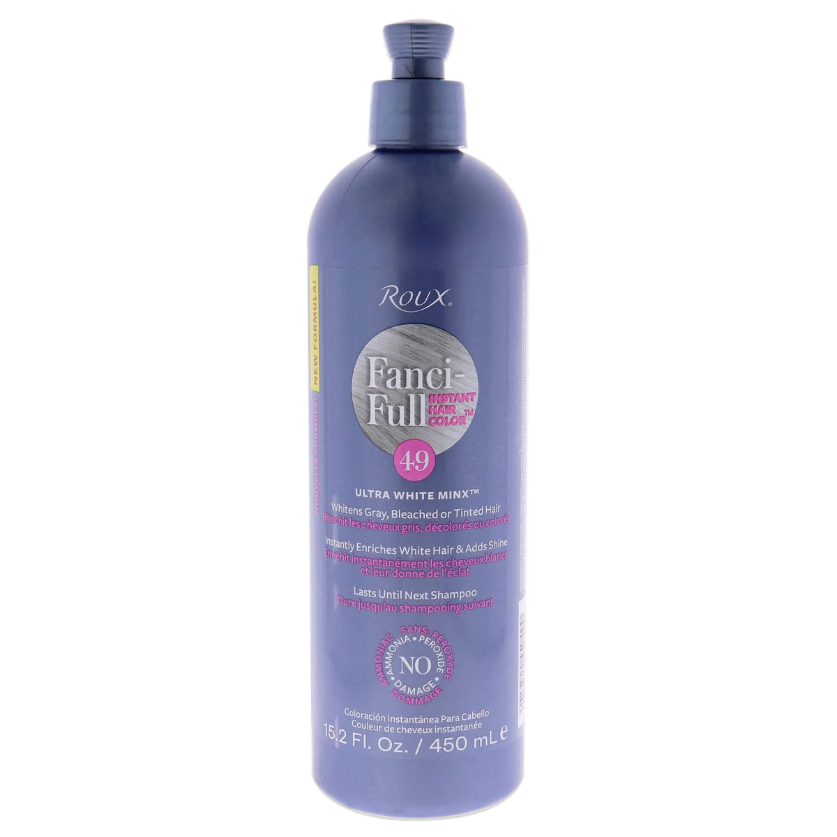 Roux Fanci-Full Rinse Instant Hair Color - 49 Ultra White Minx Hair Color Unisex 15.2 oz