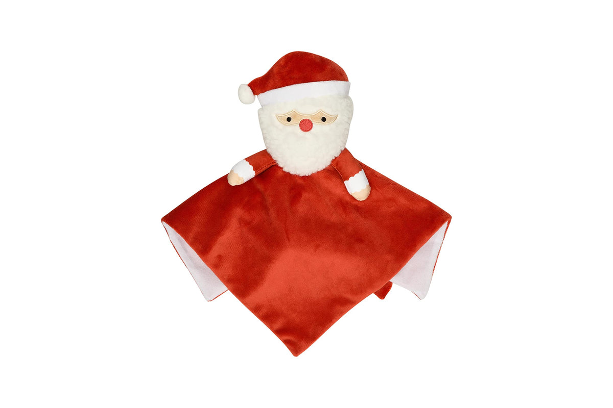 Little Holly Santa Claus Snuggle Blanket, Newborn Infant and Toddler Security Toy, Soft Unisex Lovey Baby Gift, Stuffed Animal Plush for Baby Girl or Boy, Baby Christmas Gift, Red