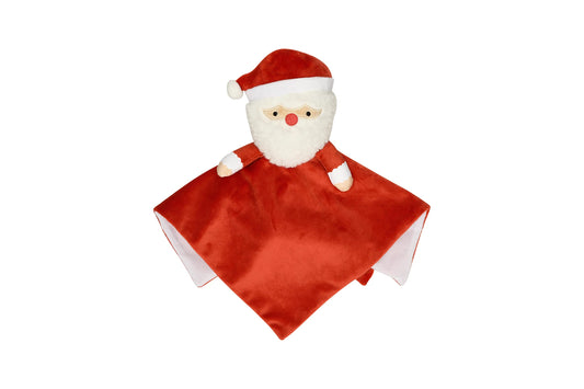 Little Holly Santa Claus Snuggle Blanket, Newborn Infant and Toddler Security Toy, Soft Unisex Lovey Baby Gift, Stuffed Animal Plush for Baby Girl or Boy, Baby Christmas Gift, Red