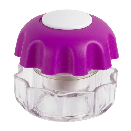 EZY DOSE Pill Crusher, Cutter and Grinder, Daily Usage, Safely Cut Pills, Vitamins, Tablets, Accurate and Easy Cuttings, Stainless Steel Blade, Storage Compartment, Purple, Small, BPA Free
