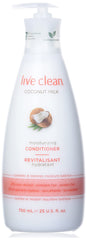 Live Clean Conditioner, Moisturizing Coconut Milk, 750 mL