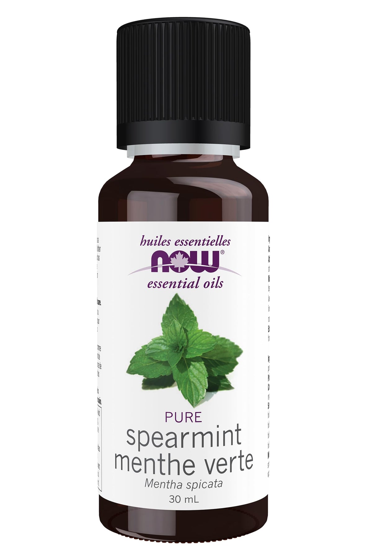 NOW Essential Oils, Spearmint Oil, Stimulating Aromatherapy Scent, Steam Distilled, 100% Pure, Vegan, Child Resistant Cap, 30mL