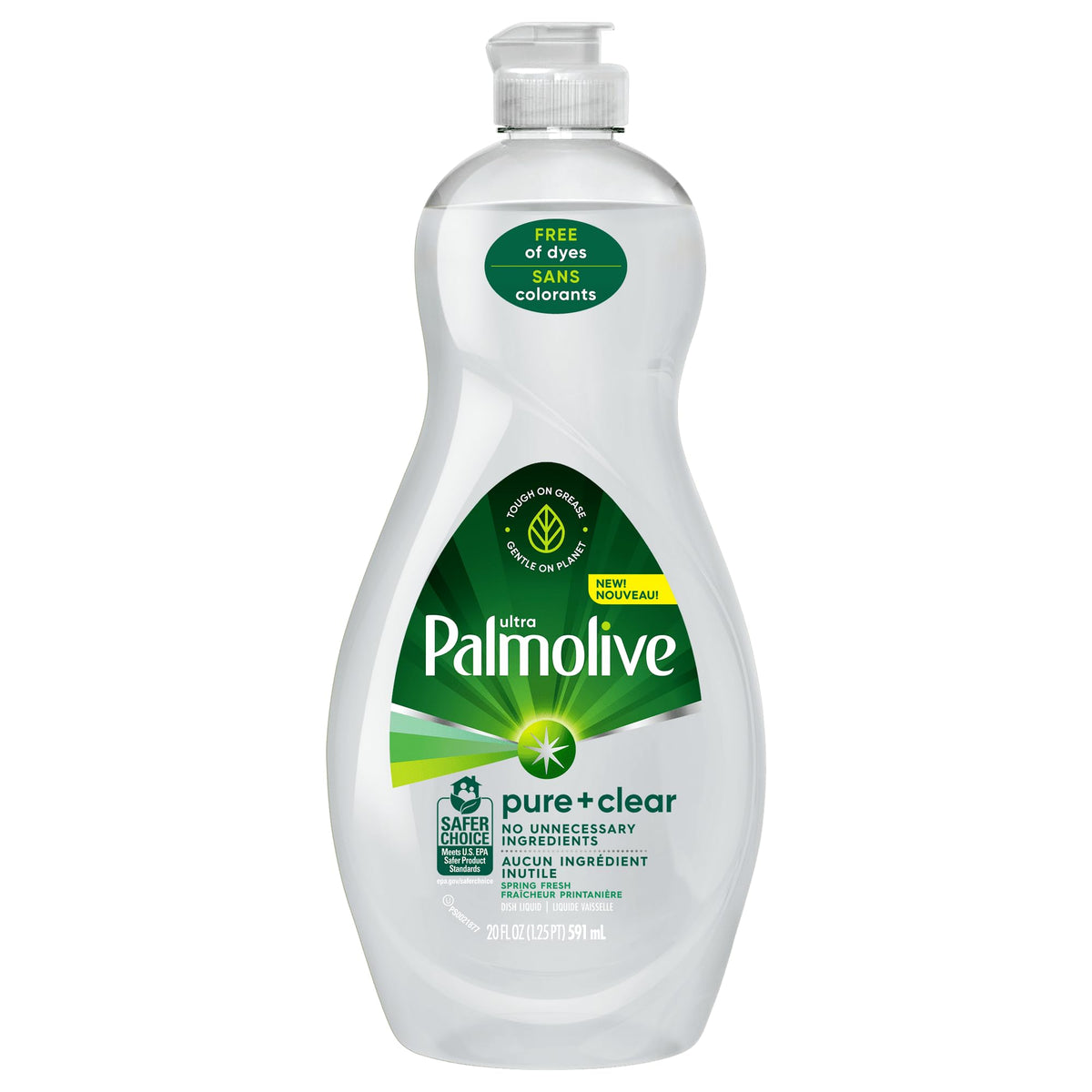 Palmolive Ultra Dishwashing Liquid, Pure + Clear Original 591 mL
