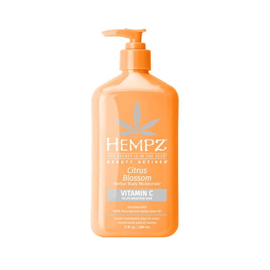 HEMPZ Body Lotion - Citrus Blossom Limited Edition Daily Moisturizing Cream, Shea Butter, Aloe, Orange Extract Body Moisturizer - Skin Care Products, Hemp Seed Oil - 17 Fl Oz