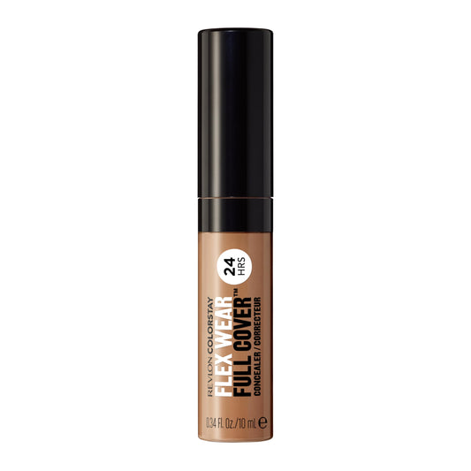 Revlon ColorStay Flex Wear, Full Cover Non-Creasing Concealer, Infused with Hyaluronic Acid & Vitamin E, Flexible Longwear, 060 Deep, 0.34 fl oz/ 10ml
