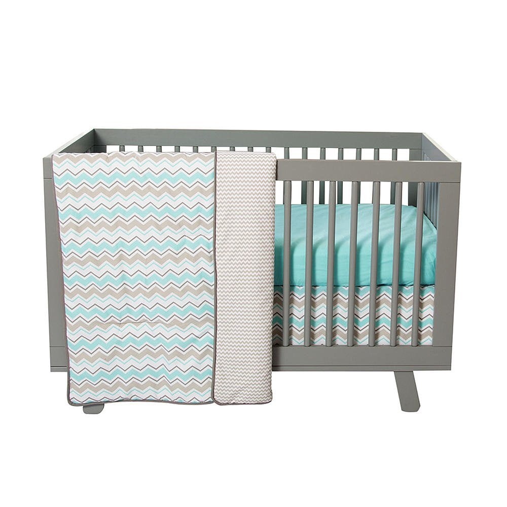 Trend Lab Seashore Waves 3-Piece Crib Bedding Set, Teal