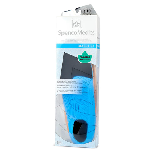 Spenco Medics Diabetic Plus Insole, Women's 9-10 / Men's 8-9, 0.46 Pound