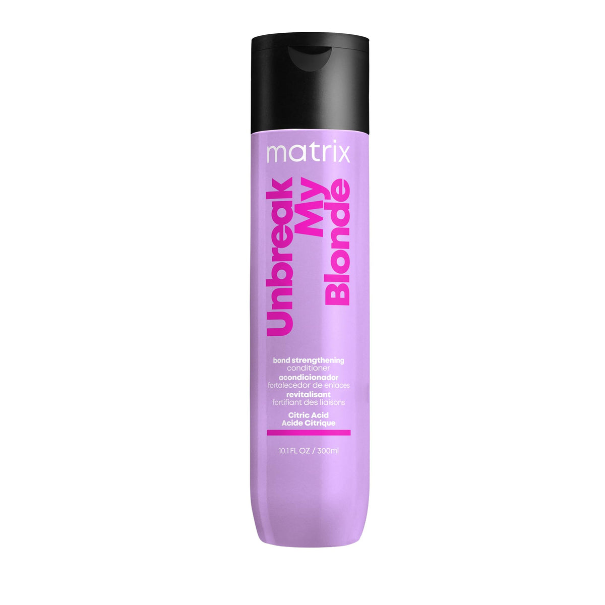 Matrix Hair Conditioner, Unbreak My Blonde Strengthening Conditioner, Repairs and Adds Softness and Shine, For Damaged, Lightened and Over Processed Hair, Sulfate-Free, 300ml (Packaging May Vary)