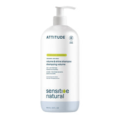 ATTITUDE Volume and Shine Hair Shampoo for Sensitive Dry Scalp, Made in Canada, EWG Verified, Soothing Oat, For Thin Hair, Naturally Derived Ingredients, Vegan and Plant-Based, 946 mL