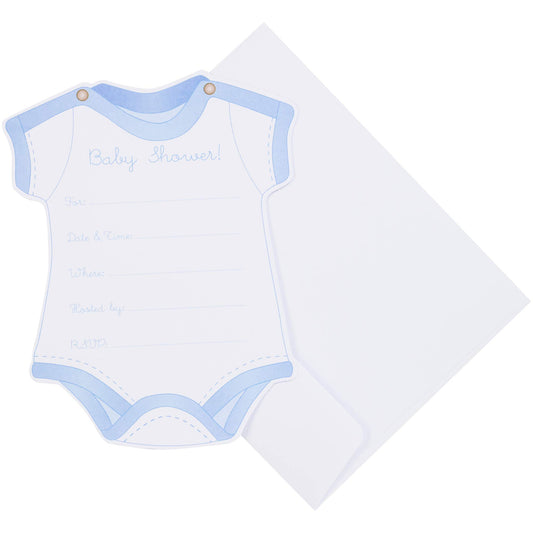Simplicity Blue Boy Baby Shower Invitations with Envelopes, 12pc, 5.5''W x 7''L (5073052001)