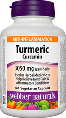 Webber Naturals Turmeric Curcumin, 95% Curcuminoids, 120 Capsules, Anti-Inflammatory Support, Vegan