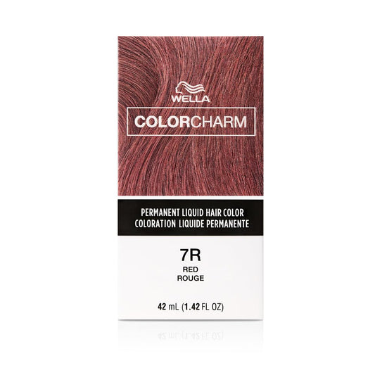 COLORCHARM Permanent Liquid Hair Color for Gray Coverage | 7R Red |1.42 Fl Oz | 42 ml - Packaging May Vary