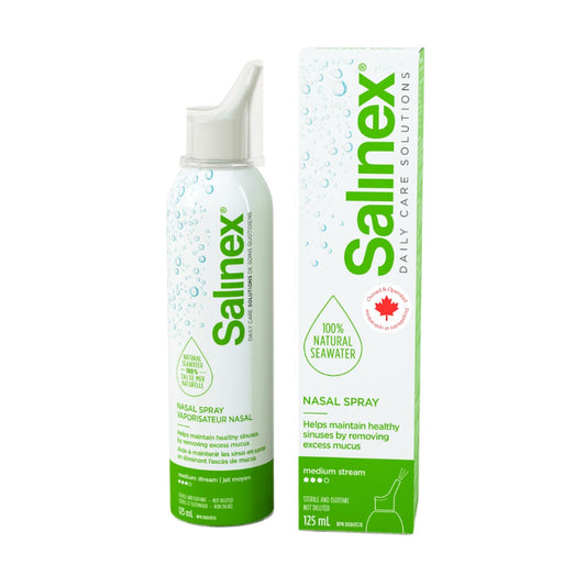 Salinex 100% Natural Seawater Nasal Spray | Medium Stream | 125 ml, Green