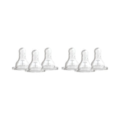 Dr. Brown’s Natural Flow Level T Narrow Baby Bottle Silicone Nipple, Slower Flow, 0m+, 100% Silicone Bottle Nipple, 6-Pack
