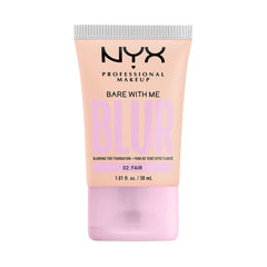 NYX PROFESSIONAL MAKEUP, Bare With Me, Tint Foundation, Medium buildable coverage, 12h hydration, Lightweight matte finish - 02 FAIR