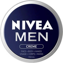 NIVEA Men Crème | Nourishing All Purpose Cream with Vitamin E | Non-sticky, Non-greasy fast absorbing | For Mens Face, Body and Hand Cream| Lightweight Men's Moisturizer | Daily Moisturizer | 150 mL