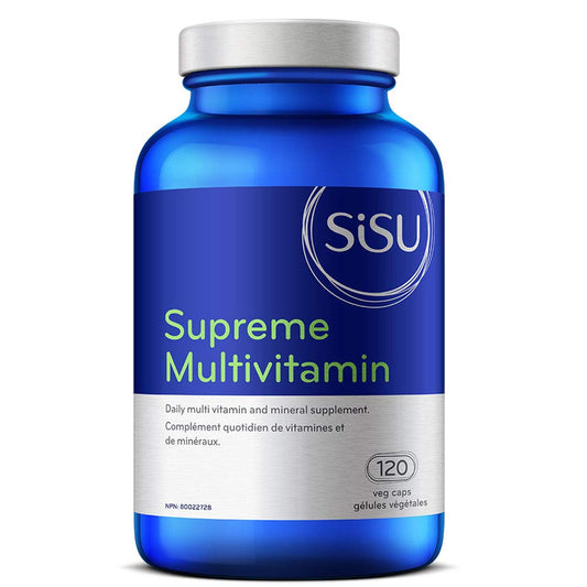 Sisu Supreme Multivitamin with Iron, Vegetable Capsules, 120 Count, High Potency Daily Multivitamin with B Vitamins, Minerals, Antioxidants & Ester-C for Energy Support