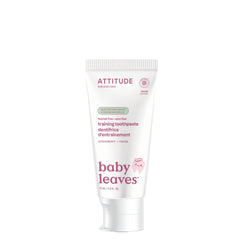 ATTITUDE Fluoride-Free Training Toothpaste for Baby and Child, Made in Canada, EWG Verified, Plant and Mineral-Based Ingredients, Vegan and Cruelty-free Baby Products, Strawberry, 75 grams