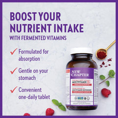 New Chapter Women's Multivitamin 50 Plus for Cellular Energy, Heart & Immune Support with 20+ Nutrients + Astaxanthin - Every Woman's One Daily 55+, Gentle on The Stomach, 60 Count