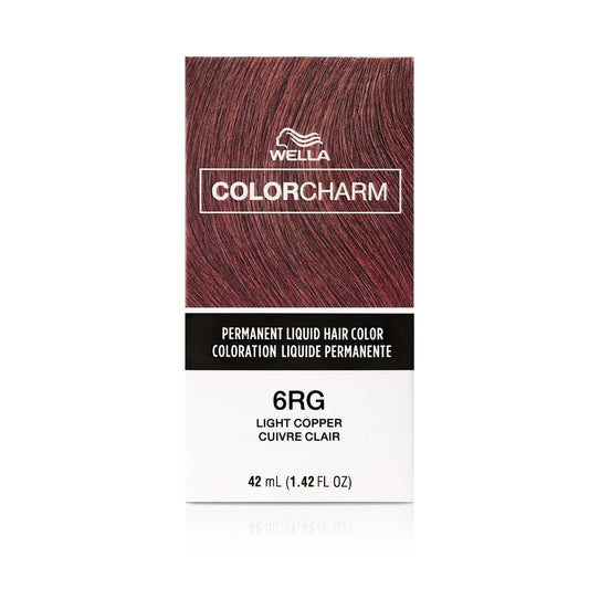 COLORCHARM Permanent Liquid Hair Color for Gray Coverage | 6RG Light Copper | 42 ml - Packaging May Vary