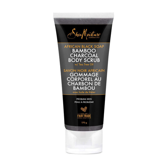 Shea Moisture Body Scrub for troubled skin Bamboo Charcoal paraben free 170 g