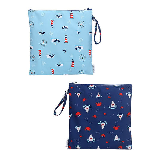 FlapJack Kids Flapjacks - Wet Bag - Shark/Crab/Nautical