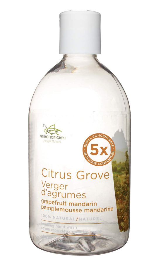 Green Cricket 100% Natural Citrus Grove(grapefruit mandarin) Foaming Hand Wash Refill Concentrate 500 ml 500ml