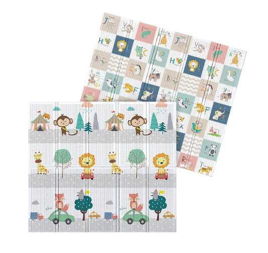 Lennox Furniture Play Mat, Folding Large Playmat Reversible Waterproof Portable Kids Playmat Non Toxic 200X180X1CM multicolor