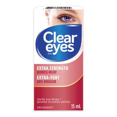 Clear Eyes Triple Action - 15 ml - Eye Drops for Dry Eyes, Redness & Irritation Relief