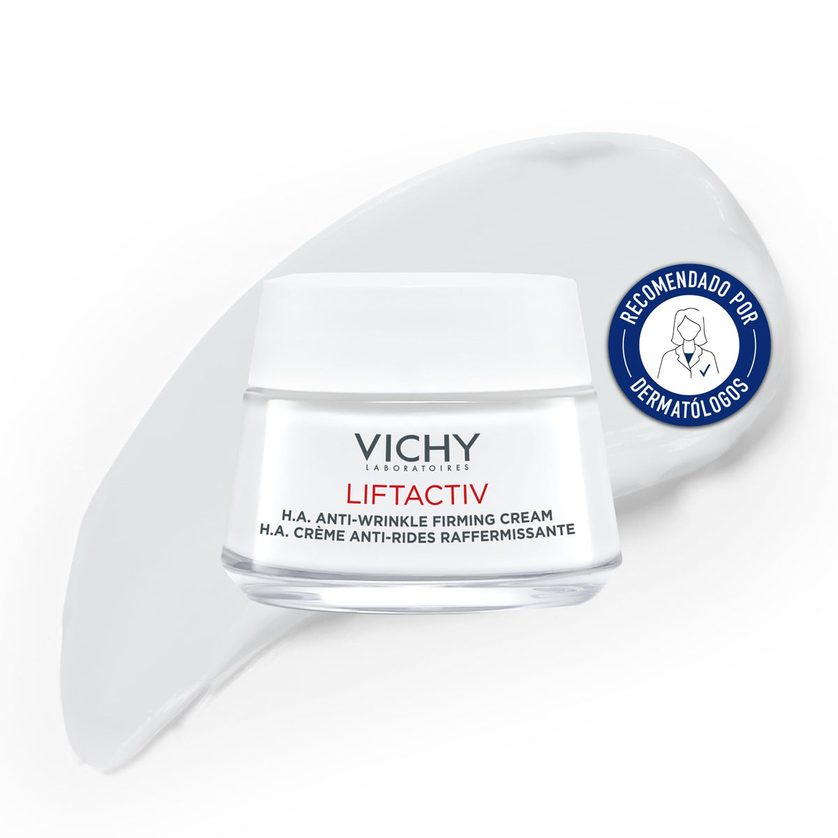 Vichy Liftactiv Face Moisturizer for DRY Skin, Day Cream with Hyaluronic Acid, Firming Facial Moisturizer for Women, Dermatologist Recommended, 50mL (Packaging may vary)