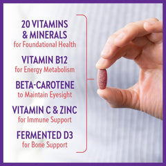 New Chapter Women's Multivitamin 50 Plus for Cellular Energy, Heart & Immune Support with 20+ Nutrients + Astaxanthin - Every Woman's One Daily 55+, Gentle on The Stomach, 60 Count