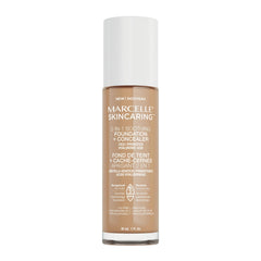 Marcelle Skincaring 2-In-1 Soothing Foundation + Concealer, Buff Beige, With Hyaluronic Acid, Medium Coverage, Matte Finish, Oil-Free, Cruelty-Free, Fragrance-Free, Hypoallergenic, 30 mL