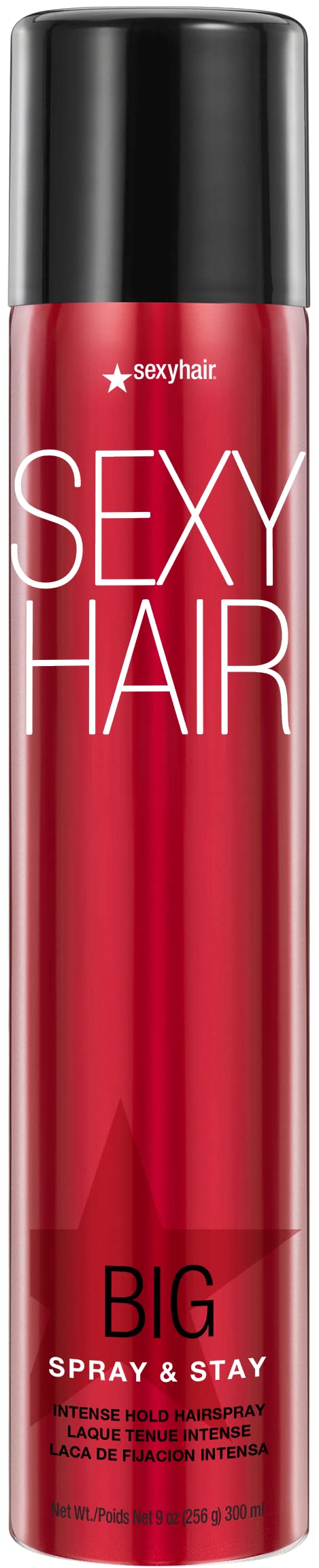 SexyHair Big Spray and Stay Intense Hold Hairspray, Long Lasting, Humidity Protection, Shine, 9 fl oz
