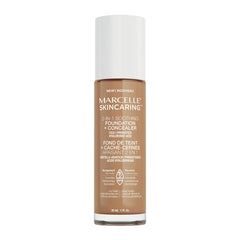 Marcelle Skincaring 2-in-1 Soothing Foundation + Concealer, Natural Tan, with Hyaluronic Acid, Medium Coverage, Matte Finish, Oil-Free, Cruelty-Free, Fragrance-Free, Hypoallergenic, 30 mL