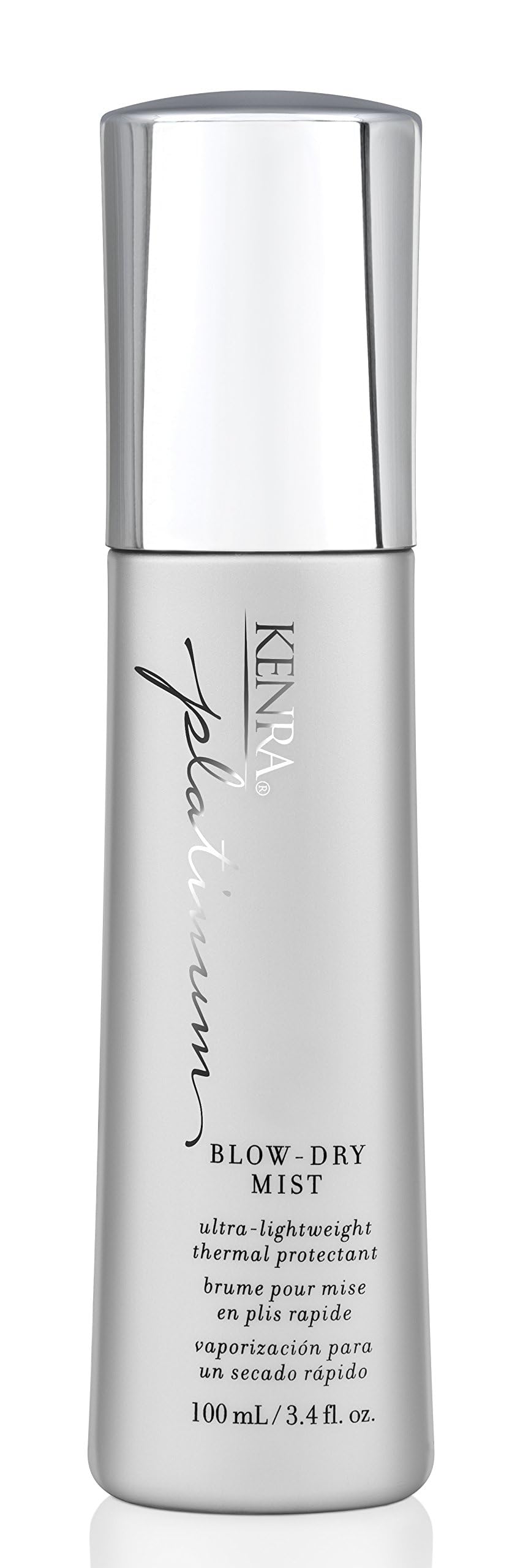 Kenra Platinum Blow-Dry Mist | Ultra Lightweight Thermal Heat Protectant | Reduces Dry Time & Frizz | Fine to Medium Hair | 100 mL