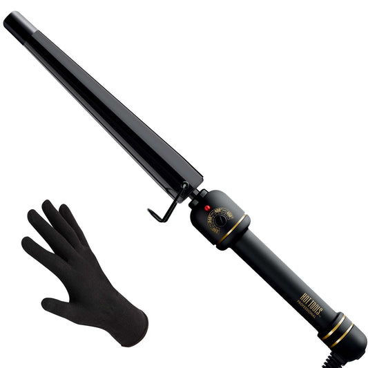 HOT TOOLS Black Gold 1 1/4" Extra-Long Salon Tapered Curling Iron
