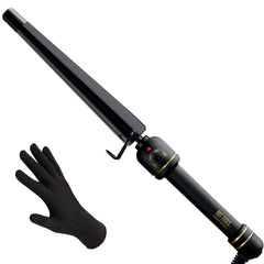 HOT TOOLS Black Gold 1 1/4" Extra-Long Salon Tapered Curling Iron