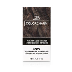 WELLA Color Charm Permanent Liquid Hair Color for Gray Coverage, 4NW Med Natural Warm Brown