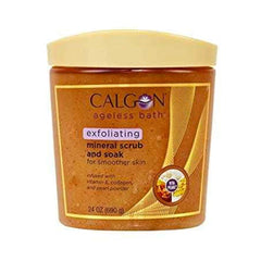 Calgon Ageless Bath Exfoliating Mineral Scrub, for Smoother Skin, 690 g