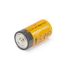 Amazon Basics 4 Pack C Cell All-Purpose Alkaline Batteries, 5-Year Shelf Life, Easy to Open Value Pack