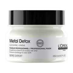 L'Oréal Professionnel Metal Detox Hair Mask for Color Treated, Dry, Damaged Hair, Anti-Metal, Serie Expert, Clarifying, Detoxifying, Prolongs Color, Adds Softness - 250ml