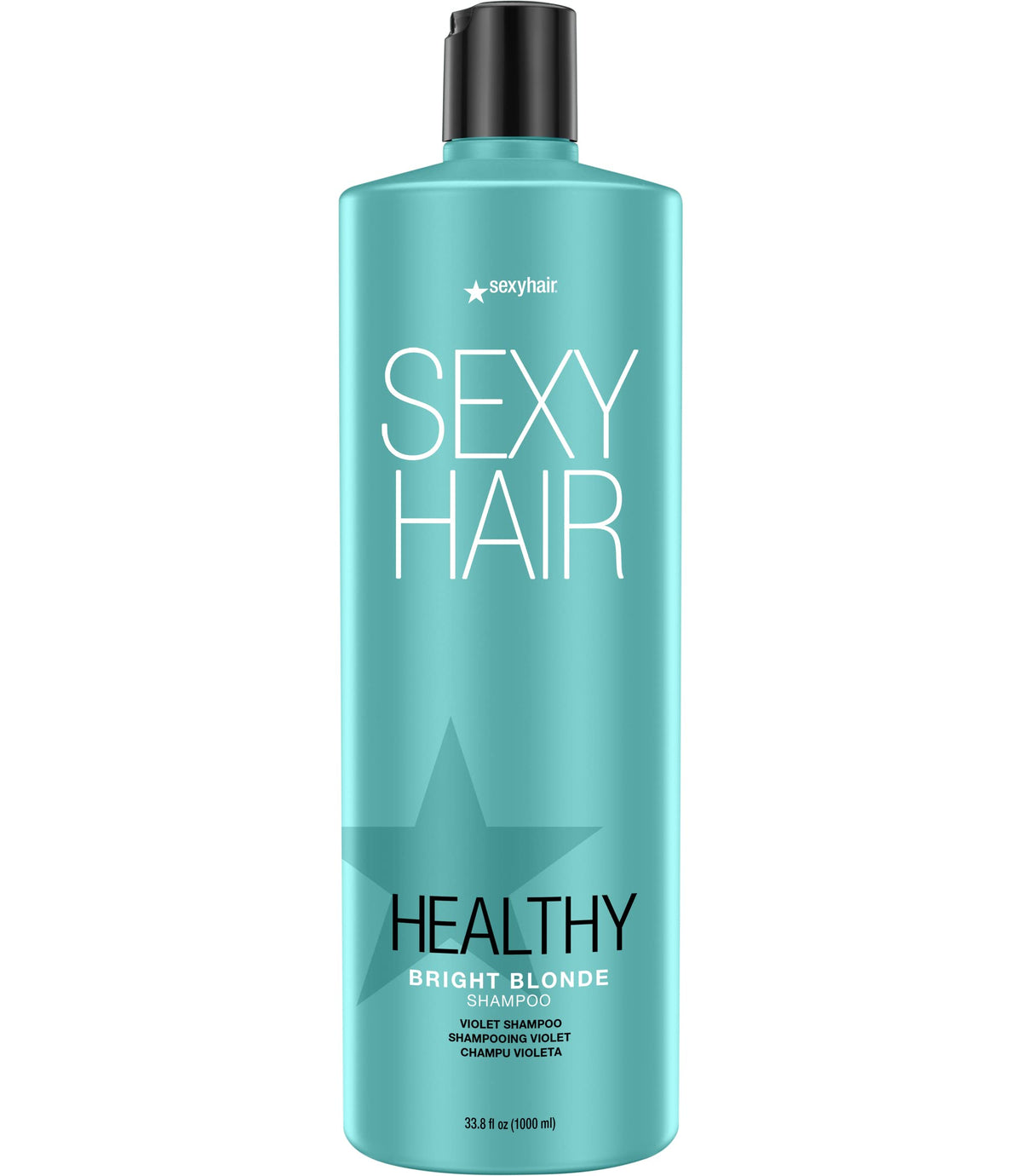 SexyHair Healthy Bright Blonde Violet Shampoo, 33.1 Oz | Helps Counteract Brassiness | SLS and SLES Sulfate Free | All Hair Types