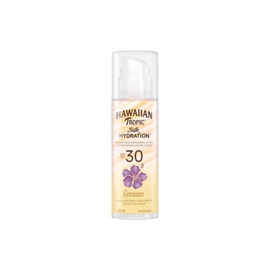 Hawaiian Tropic Silk Hydration Lotion Sunscreen, SPF 30, 150mL | Oil Free Sunscreen, Hawaiian Tropic Sunscreen SPF 30, Broad Spectrum Sunscreen, Body Sunscreen, 150 mL