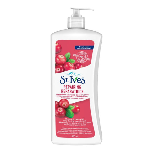 St. Ives Body Lotion Cranberry Seed + Grape Seed Oil 600ml