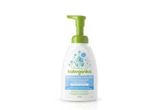 Babyganics Fragrance-Free Baby Shampoo + Baby Body Wash, 2-in-1 Baby Soap for the Bathtub, Plant-Derived and Non-Allergenic Ingredients Formulated with Baby's Skin in Mind, 473 ml Soap Pump Bottle, Packaging May Vary