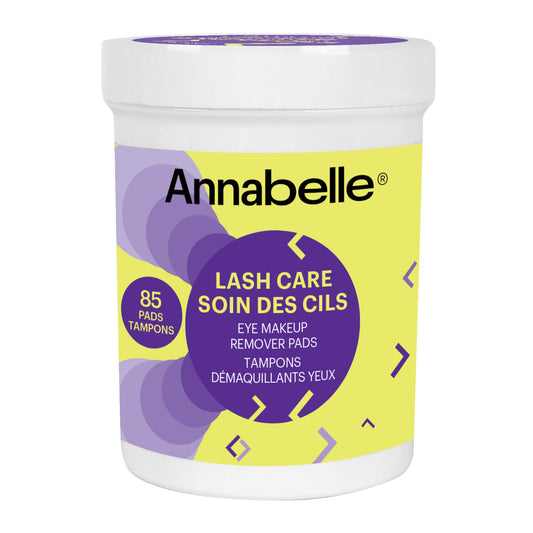 Annabelle Soothing De-Puffing & Lash Care Eye Makeup Remover Pads, Makeup Removal, Paraben-Free, Fragrance-Free, Soap-Free, Hypoallergenic, Cruelty-Free, 85 Pads