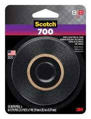 3M 03429NA 051131034297 Scotch Electrical Tape, 3/4-in, Black, 1-Roll, 3/4 in. by 66 ft